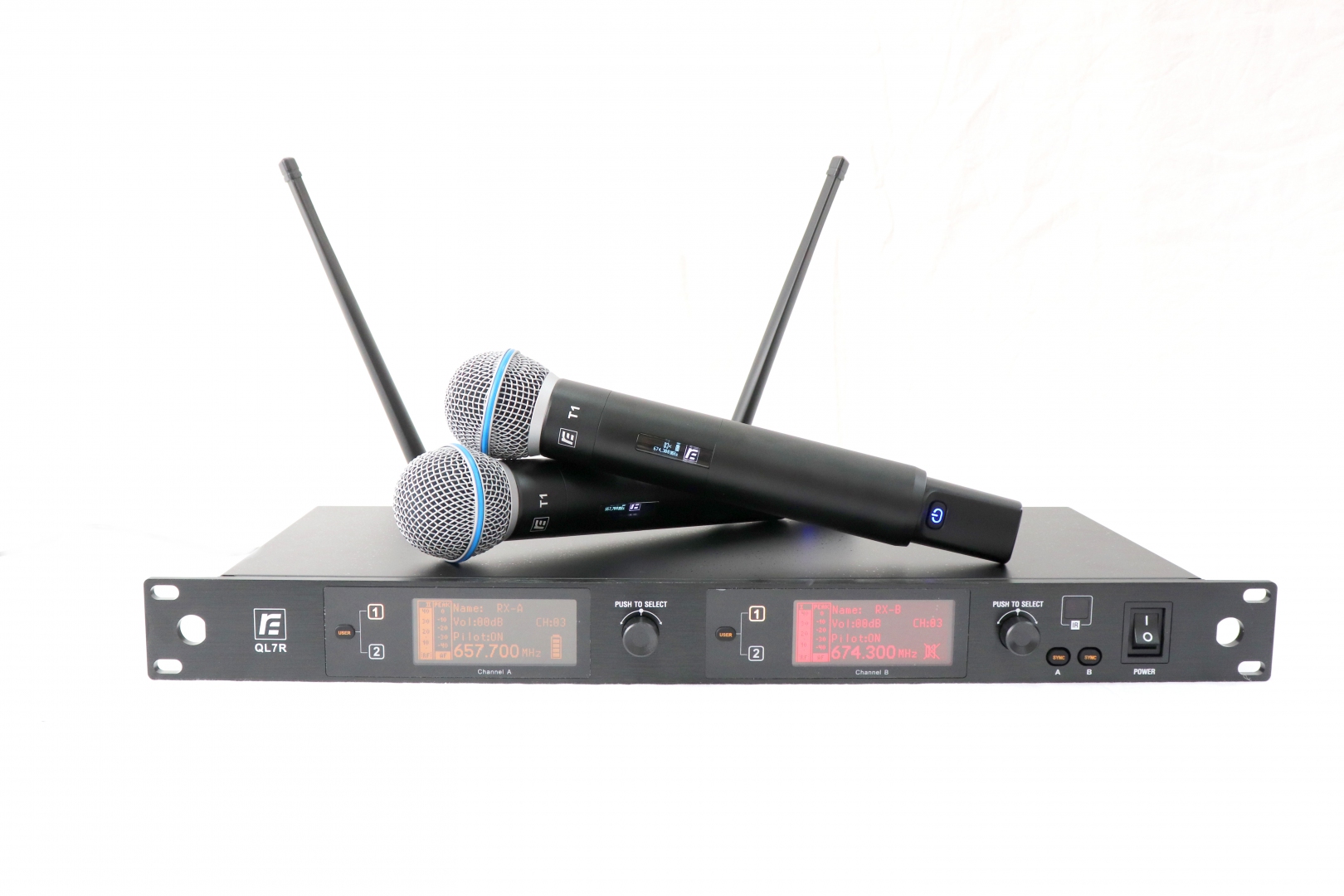 RFIntell QL7R/T1-B 720,500-754,000 МГц 2-канальная радиосистема с 2-мя ручными микрофонами в Нижнекамске